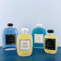 New dessert shop takeaway packing unleaded transparent mushroom cover glass juice drink milk tea bottle