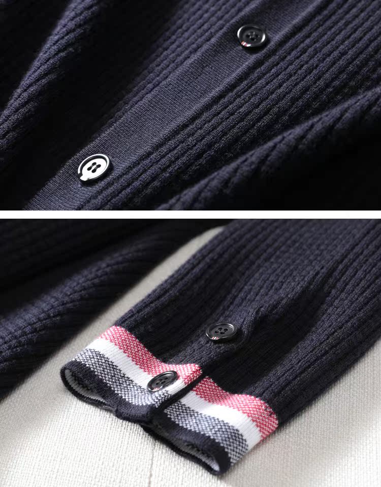 Áo len nam Ajis Áo len dệt kim Merino dành cho nam - Áo len cardigan nam