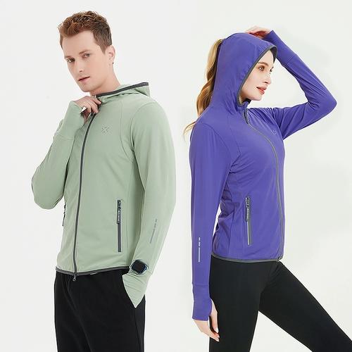 Ветрозащитная дорожная спортивная куртка подходит для мужчин и женщин с капюшоном, удерживающий тепло дышащий лонгслив, для бега, впитывает пот и запах