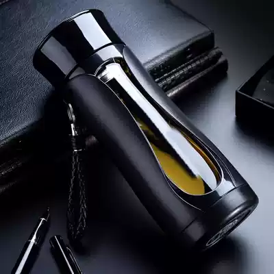 Portable office heat resistant cup household cover can be filled with lettering heart double glass cup tea cup girl boy