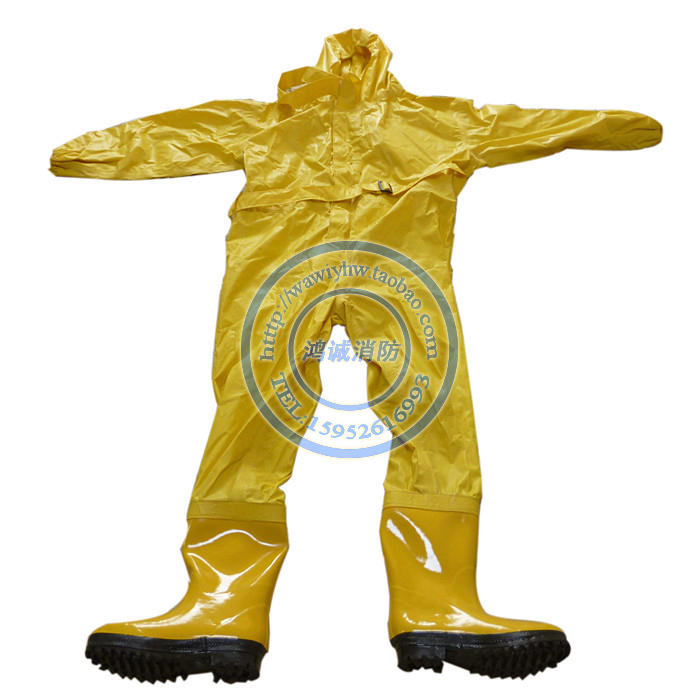Light chemical protection suit Simple chemical protection suit Acid and alkali resistant clothing Secondary chemical protection suit fire suit one-piece