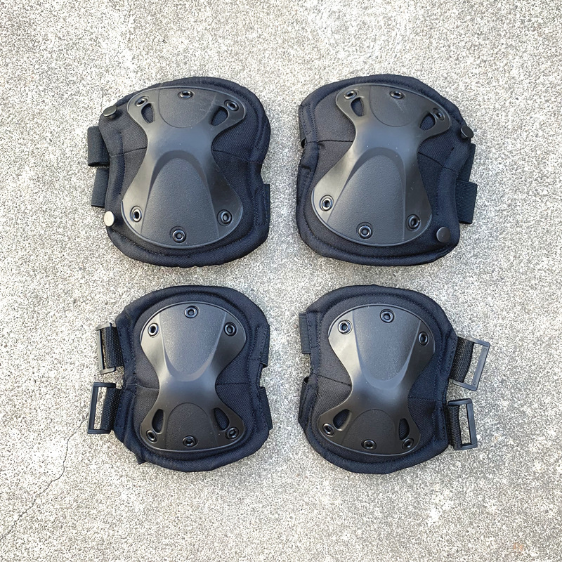 Tactical Protective Gear Outdoor Military Fans Training CS Cycling Climbing Elbow Pad Four-Piece Set Special Forces X Tactical Knee Pad