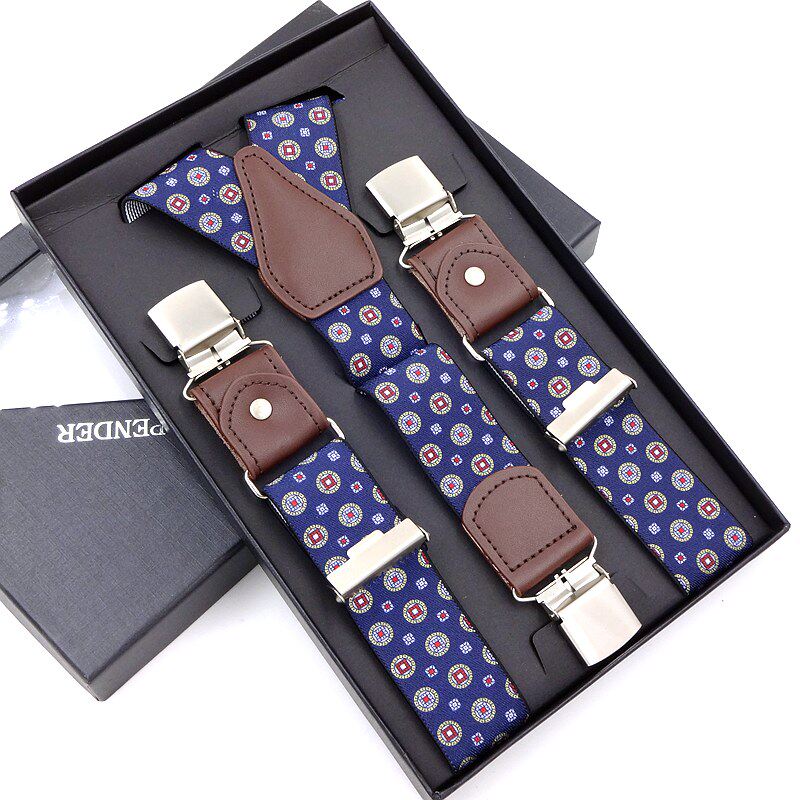 Men's wide baby bag clip pants sling boxed three clip baby bag pants clip 3 5cm elastic elastic hanging pants