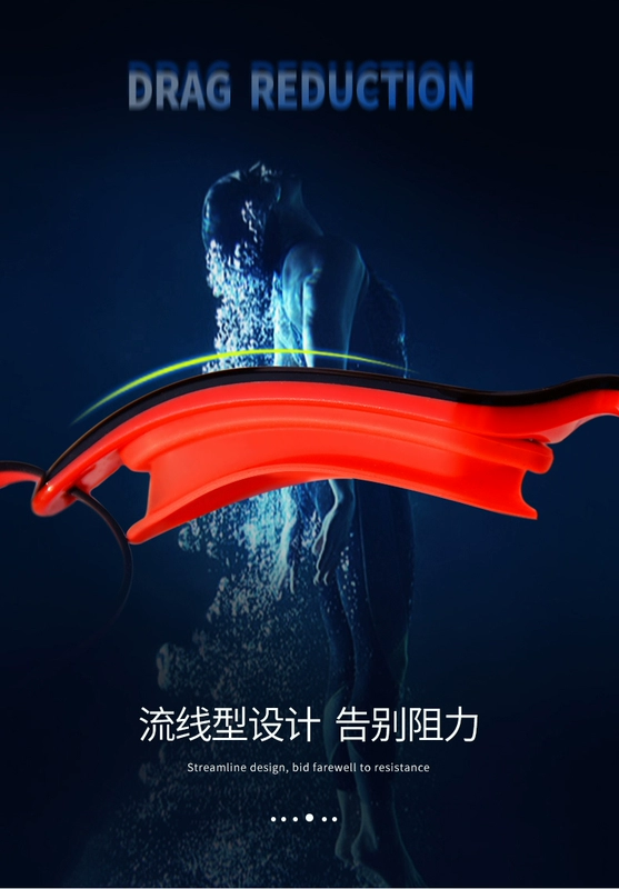 Kính râm Li Ning HD cận thị chống sương mù chống thấm nước chuyên nghiệp thiết bị kính bơi nam và nữ khung lớn với gương tráng độ - Goggles