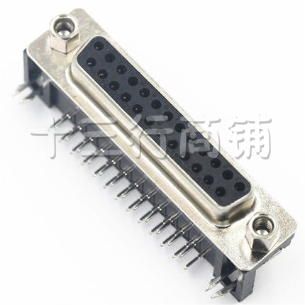 DR25 hole mother head two rows of welded plate serial port DB25 hole 90-degree welded plate type bending foot welded plate horizontal