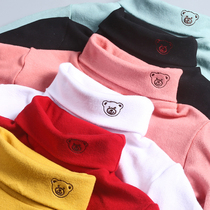 Male and female child T-shirt long sleeve 2021 new children White Base shirt spring and autumn baby cotton bottling tide