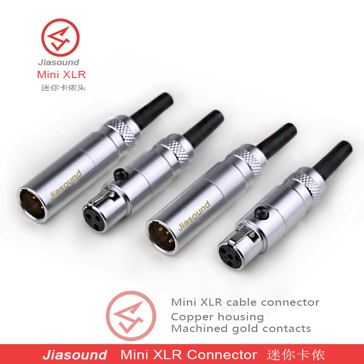Mini four-pin Kanon head MINI XLR four-pin Cannon mother wireless microphone head wearing belt bag four-pin Cannon mother head