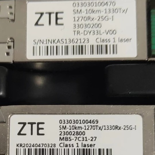 ZTE 25g Single Core Module ZTE 25g1330 1270nm10km 25g1270 1330nm10km