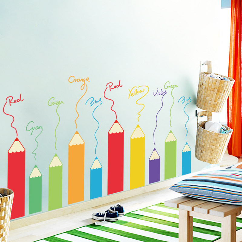 Cartoon children's room wall stickers Kindergarten stickers skirting