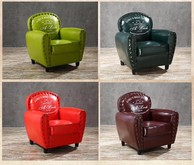 phong cách châu Âu và Mỹ sofa retro sofa máy tính cửa hàng quần áo cafe thanh duy nhất ba sofa căn hộ nhỏ - Ghế sô pha ghế giường sofa
