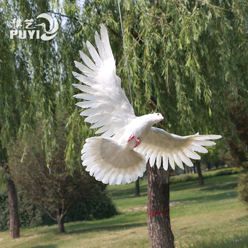 Simulated Feather Pigeon Model White Dove Peace Dove Home Decoration Wedding Photography Props Window Display Crafts Ornaments
