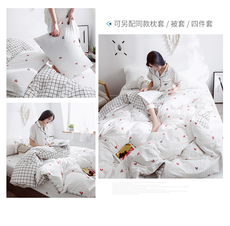 Giường cotton 笠 Tấm vải cotton trẻ em chống trượt cố định Tấm trải giường 1,8m Bộ chăn ga gối đệm Simmons - Trang bị Covers 	ga chun trải giường 2mx2m2	