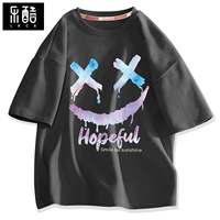 【Чистый хлопок】 темно -серое пальто (красочное улыбающееся лицо)