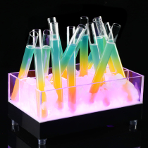 Glass test tube Hemming test tube set bar KTV cocktail spirits roll mouth flanging thickened test tube wine glass