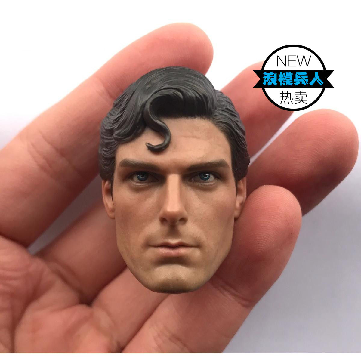 1 6 Soldier Heads Sculpture Superman Classic Superman High Quality Christy Frief Head Sculpture