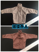 Soldier 1 6 casual clothing plaid shirt Long-sleeved shirt two optional spot