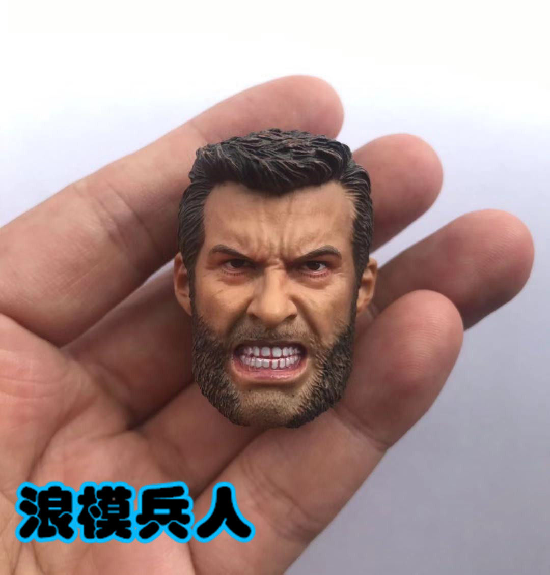 Soldier 1 6 Golden Steel Wolf Angry Wolf Head Carved Open Mouth - Text Edition Spot