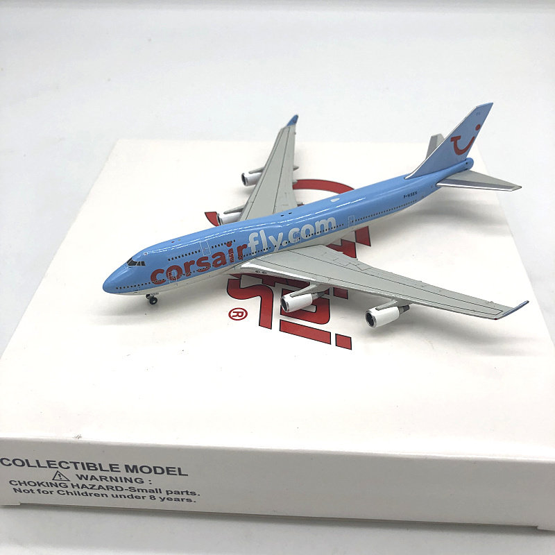 Slight defect 1: 400 Boeing 747-400 French Corsair aviation official simulation alloy passenger aircraft model