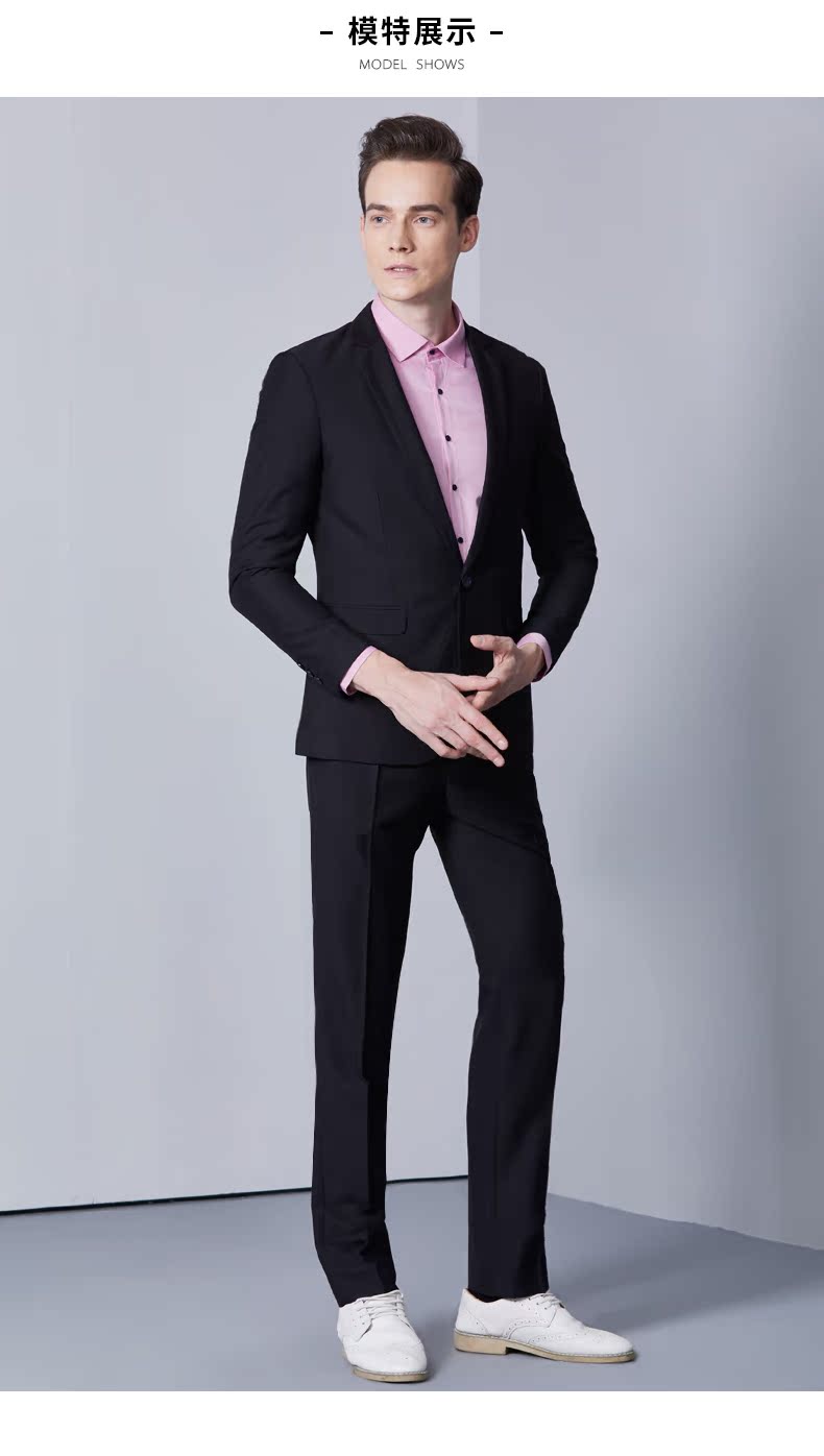 GD & ZS / Gedu · Zuozhi nam màu đen chuyên nghiệp phù hợp với bộ đồ vest phù hợp với áo khoác mỏng phù hợp với áo khoác - Suit phù hợp quần nam