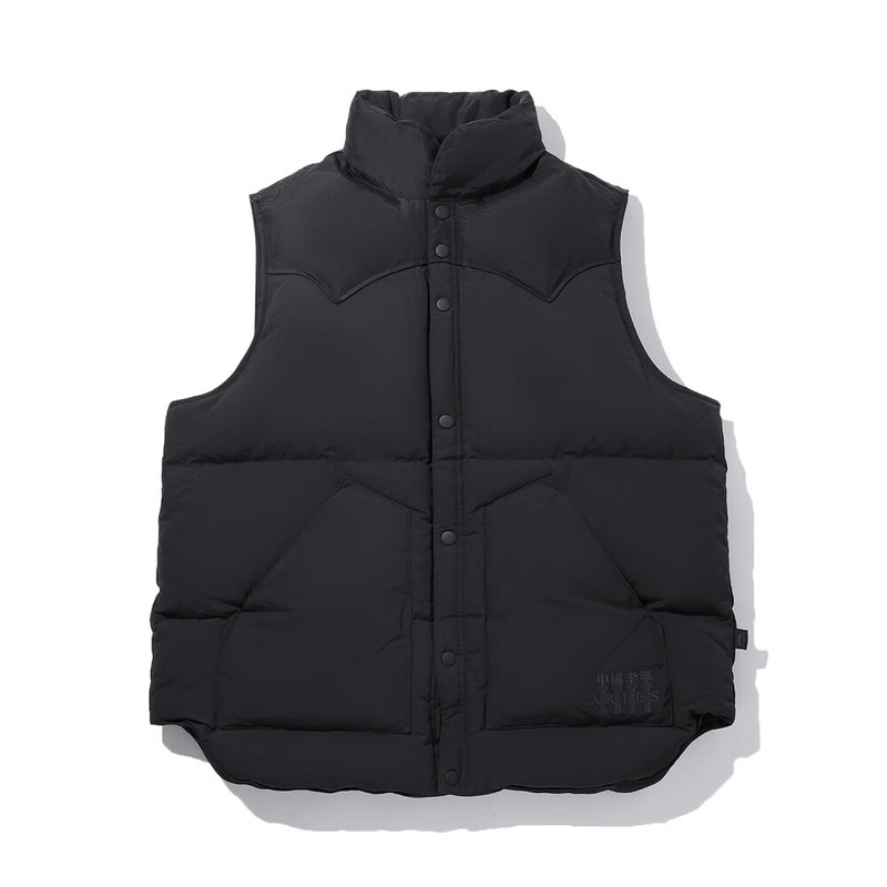 Li Ning down Vest Men's Winter Warm and Windproof Aries Co-Branded Sports Jacket Vest Retro Amrv097