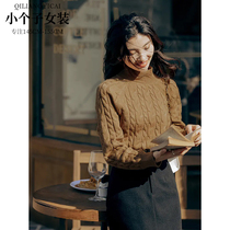 Lacquer quantity One cut small subblouse Carits color 100 hitch high collar gallows knit sweater womens new autumn and winter 1798