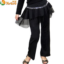 Xiang childrens Latin pants dance clothes dance costumes Latin dance performances high-play Latin pants skirts