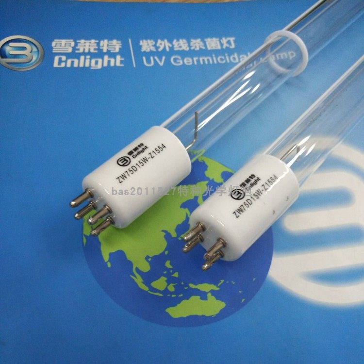 雪莱特ZW75D15W-Z1554水处理紫外线杀菌灯管75W消毒灯管单端四针