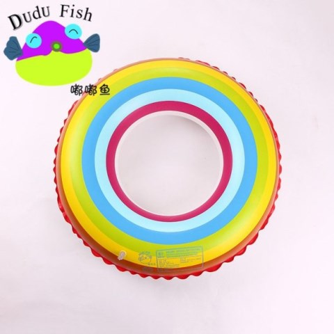 Qi Caibei 3133 trẻ em nam và nữ bơi vòng cầu vồng mô hình dày bơi vòng bơi trẻ em - Cao su nổi phao bơi cho bé