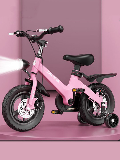 免安装95%儿童镁合金自行车女孩脚踏车女生童车女宝宝一体轮单车