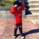 Tùy chỉnh mùa thu và mùa đông cân bằng quần áo xe đạp trẻ em cộng với bộ đồ thể thao dài tay nhung - Smart Scooter