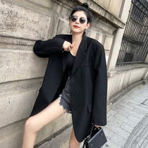 Yinglun Wind Black Advanced Sensation Small Crowdsuit Jacket Woman 2022 Chunqiu Ji New Leisure Han Edition Loose Western Suit