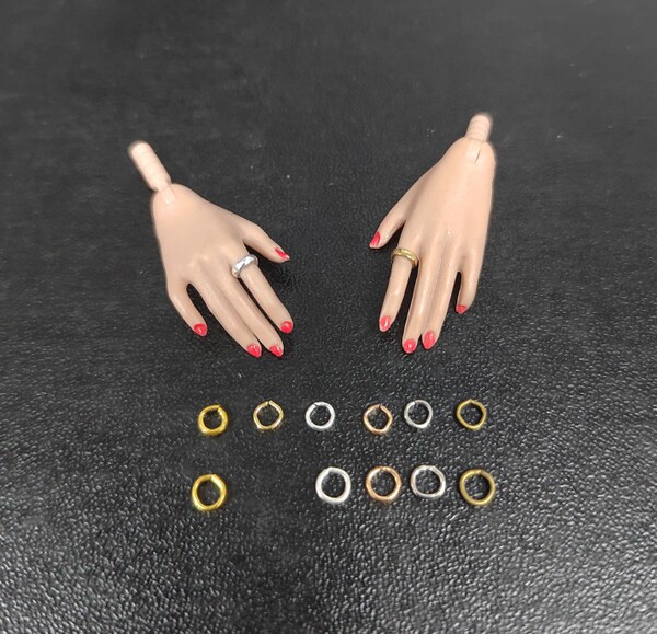 [Mydoll] 1:6 Doll Ring Shank. Barbie Fr Soldier Open Ring Circle (Inner Diameter about 2mm/2.5mm)