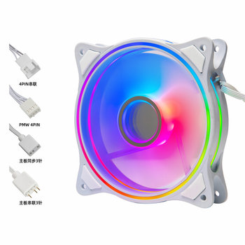 Argb Sync 5V 3-Pin Pwm Temperature-Controlled Speed-Adjustable Desktop 12cm Case Cooling Fan Silent Water-Cooled
