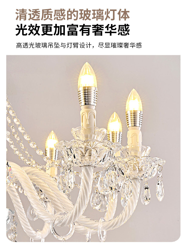 Nvc Lighting Living Room Chandelier European Candlelight Main Light 2026 New Luxury Chrome Dining Room Light Zhongshan Lighting Fixtures