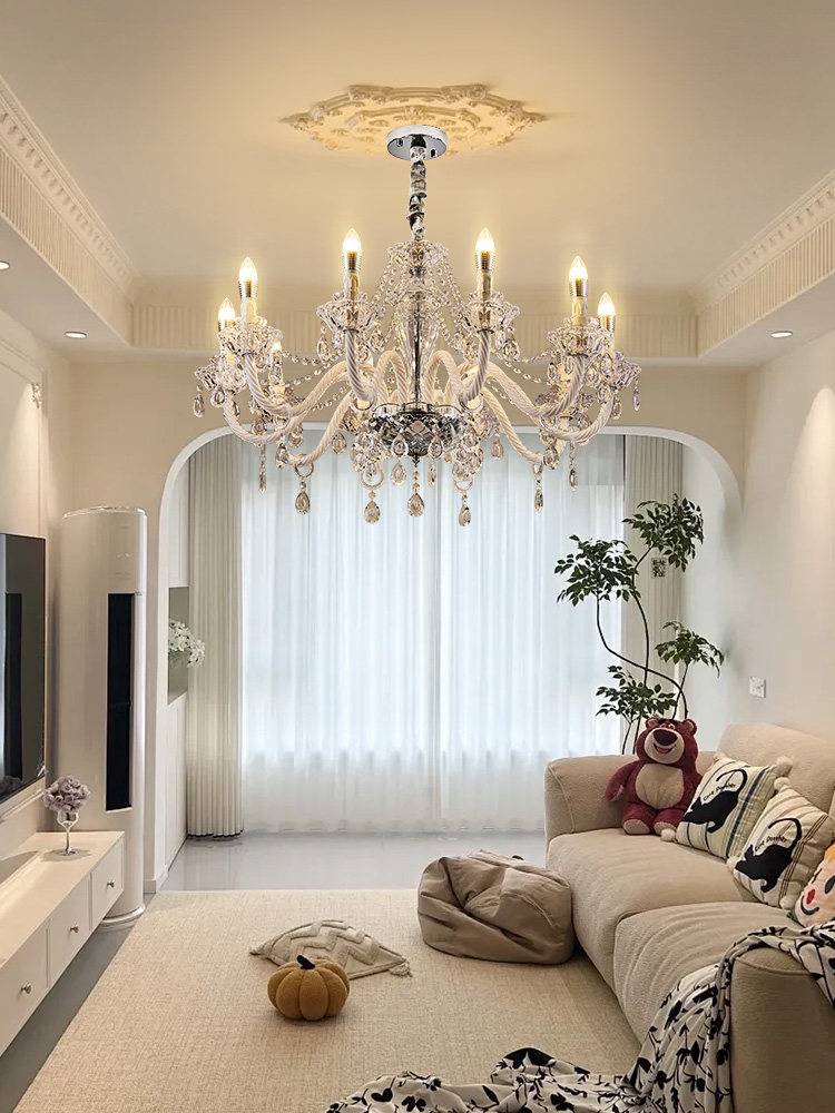 Nvc Lighting Living Room Chandelier European Candlelight Main Light 2026 New Luxury Chrome Dining Room Light Zhongshan Lighting Fixtures