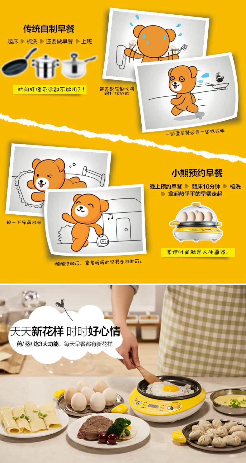 giá nồi hấp Cubs luộc trứng hấp tự động tắt đôi mini nhà inox đa chức năng ăn sáng máy chiên trứng - Nồi trứng xửng hấp inox