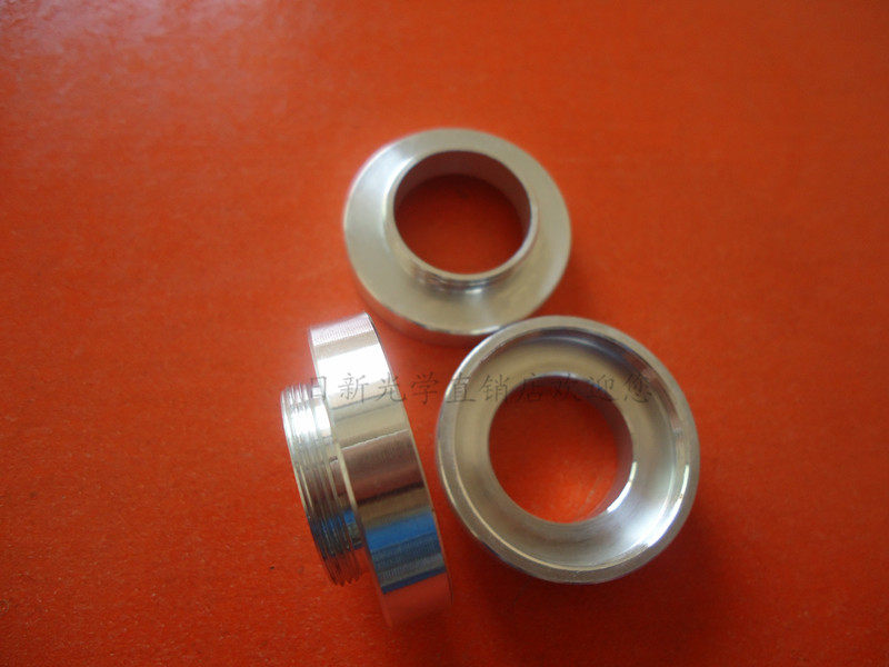 Precision machining and manufacturing of metal workpiece objective lens adapter ring, camera adapter ring, etc. to map custom