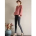 Cộng thêm phân XL bà bầu mùa thu bông tuyết quần jeans MM cao eo thon nâng bụng mặc quần dài chân 200 kg
