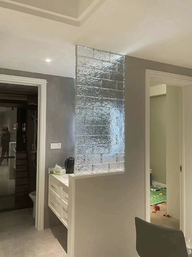 Сплошная стеклянная кирпичная кирпичная кристалл ультра -белый прозрачный квадратный перегород