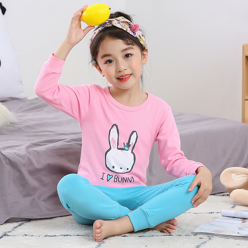 Trẻ em bộ đồ lót quần áo cotton mùa thu mùa thu mùa thu cậu bé trai bé ấm áp và trẻ em gái 100trẻ em bông đồ ngủ.