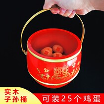 Wedding childrens bucket Anti-mahogany bucket decoration Wedding toilet large three-piece suit Wedding dowry supplies