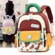 Cute contrasting color kindergarten children's backpack