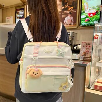 Japanese Style Versatile High-Looking Shoulder Crossbody Bag ins Preppy Style Soft Girl Bag Large Capacity Backpack