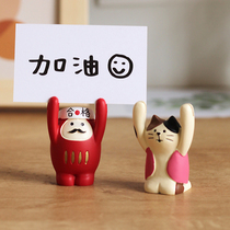 Healing Ensemble Small Pig Damo Refuelling Inspirational Hands of Hand Leave a note clip Clip Office Desktop Decompression Decorative Pendulum