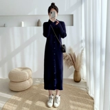 Демисезонный пуховик, приталенный длинный лонгслив, трикотажное трикотажное платье, 2025 года, длина макси