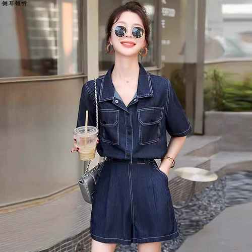 Летняя рубашка, шорты, штаны, комплект, подходит для подростков, короткий рукав, свободный крой