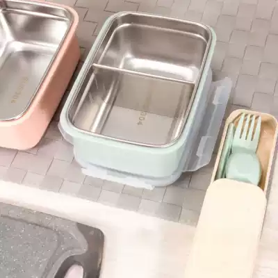 304 stainless steel lunch box student separated lunch box rectangular bento box sample box storage box storage box with lid fresh box