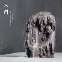 Introductory ceramic aromatherapy stove Zen purple sand reverse flow incense burner High mountain stream water viewing living room room creative ornaments