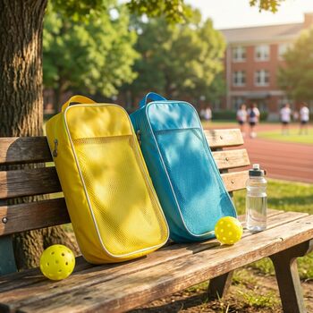 Pickleball racket bag portable storage bag breathable mesh multi-functional sports equipment bag lightweight and versatile