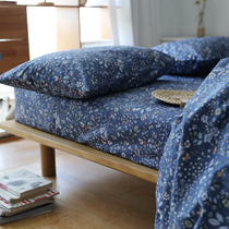 Pure cotton quilt cover single piece Japanese all cotton pastoral flower double quilt cover 200*230 single student dormitory quilt cover